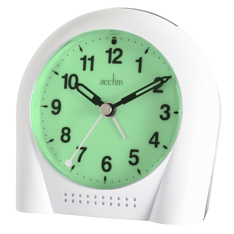 Acctim Analog Quartz Alarm Tabletop Clock in White Wayfair.co.uk